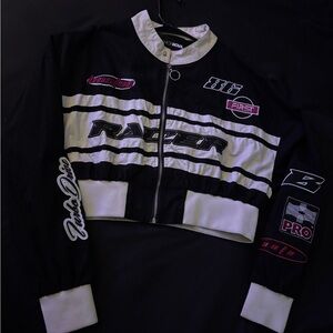 Black and White Racer Jacket🔥🖤